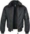Winterjacke BRANDIT "Brandit Herren MA2 Jacket Fur Collar", Herren, Gr. XL, schwarz,
