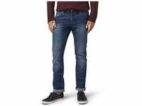 Straight-Jeans TOM TAILOR DENIM "AEDAN" Gr. 32, Länge 32, blau (mid blue)...