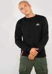 Sweatshirt ALPHA INDUSTRIES "Basic Sweater small Logo", Herren, Gr. L, schwarz,