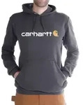 Hoodie CARHARTT "Bekleidung Logo Sweatshirt", Herren, Gr. XXL, grau...