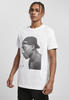 T-Shirt MISTERTEE "MisterTee Herren Tupac Cracked Background Tee" Gr. M, weiß