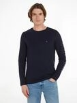 Longsleeve TOMMY HILFIGER "TOMMY LOGO LONG SLEEVE TEE", Herren, Gr. S (46), blau