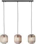 BRILLIANT Pendelleuchte "Woodrow", braun (hellbraun), 3, H: 125cm, 1 Stk., Leuchten,