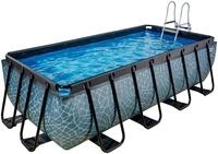 EXIT Framepool BxLxH: 200x400x100 cm, mit Sandfilterpumpe und Sicherheitsleiter