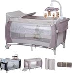 BabyGo Baby-Reisebett "Sleeper Deluxe, beige" mit Musik-Mobile