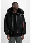 Winterjacke ALPHA INDUSTRIES "45/P Hooded", Herren, Gr. M, schwarz (schwarz,