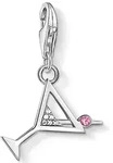 Charm-Einh&auml;nger THOMAS SABO "Cocktail", rosa (silberfarben, wei&szlig;, rosa, wei&szlig;,