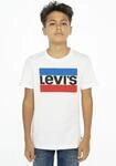 T-Shirt LEVI'S KIDS "LVB SPORTSWEAR LOGO TEE", Jungen, Gr. 12/152, wei&szlig;, Single