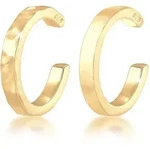 Paar Ohrklemmen ELLI "Ohrringe Earcuff Set Organic Look 925 Silber" Gr. 13,...
