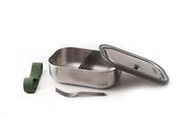 black+blum Lunchbox mit Silikon-Ventil, Gabel und Gurt, 1000 ml