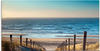 Artland Glasbild "Weg zum Nordseestrand Sonnenuntergang", Strand, (1 St.), in