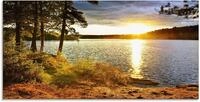 Artland Glasbild "Sonnenuntergang &uuml;ber See Algonquin Park" Sonnenaufgang &