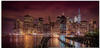 Glasbild ARTLAND "New York City Impression bei Nacht I" Bilder Gr. B/H: 100 cm...