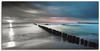 Wandbild ARTLAND "Ostsee mit Sonnenaufgang s/w" Bilder Gr. B/H: 100 cm x 50 cm,