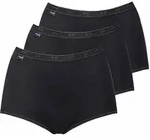 Slip SLOGGI "Slip 3er Pack", Damen, Gr. 46, schwarz, Obermaterial: 95% Baumwolle CO.