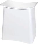 Badhocker WENKO "Wing", wei&szlig;, B:45cm H:48cm T:45cm, Hocker, Badhocker, mit