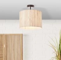 BRILLIANT Deckenleuchte "Wimea", braun (schwarz, holzfarben), 1, &Oslash; 30cm H: 30,9cm, 1