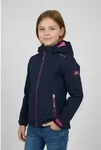 Softshelljacke TROLLKIDS "Girls Trollfjord Jacket", M&auml;dchen, Gr. 98, navy, magenta,