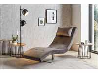 Relaxsessel SALESFEVER Sessel Gr. Samtvelours, B/H/T: 60 cm x 83 cm x 200 cm, grau