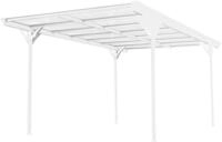 WESTMANN Einzelcarport "Flachdach" Aluminium 280 cm Wei&szlig; aus Aluminium, inkl.