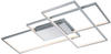 LED Deckenleuchte TRIO LEUCHTEN "Thiago" Lampen Gr. Höhe: 9 cm, grau (nickelfarben)