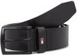Tommy Hilfiger Lederg&uuml;rtel "Denton Matte 3,5 cm breit" mit mattschwarzer Schnalle