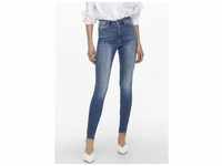 Skinny-fit-Jeans ONLY "ONLFOREVER HIGH LIFE HW" Gr. L, Länge 30, blau (medium blue