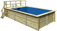 Karibu Rechteckpool "Malta A BxLxH: 353x530x124 cm mit Sonnendeck" 44 mm starke