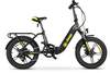 E-Bike JEEP E-BIKES "FR 7000" E-Bikes Gr. 36 cm, 20 Zoll (50,80 cm), schwarz E-Bikes