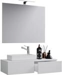 VCM Waschtisch "3-tlg G&auml;ste WC Waschplatz Waschtisch Gudas Spiegel" 3 Stk. tlg.