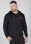 Kapuzensweatjacke ALPHA INDUSTRIES "Basic Zip Hoody SL", Herren, Gr. M, schwarz,