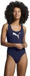 PUMA Badeanzug "PUMA SWIM WOMEN SWIMSUIT" mit Logoprint vorn