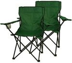 VCM Gartenstuhl "2x Angelstuhl Getr&auml;nkehalter Campingstuhl klappbar" ()