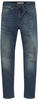 Slim-fit-Jeans PETROL INDUSTRIES "Seaham" Gr. 31, Länge 34, blau (dark, coated)