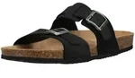Pantolette GEOX "Geox Pantoletten Nubukleder", Herren, Gr. 44, schwarz, Nubukleder,
