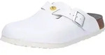 Pantolette BIRKENSTOCK "Boston ESD", Damen, Gr. 40, wei&szlig;, Obermaterial: 100%