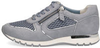 Sneaker CAPRICE, Damen, Gr. 38, blau (bleu), Lederimitat, Mesh, Veloursleder, Schuhe