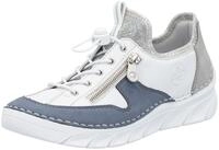 Rieker Slip-On Sneaker Slipper, Freizeitschuh mit kontrastfarbenen Bes&auml;tzen