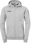 Trainingsjacke KEMPA "Kapuzenjacke STATUS", Herren, Gr. S, grau (grau melange),