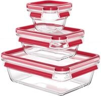 Emsa Frischhaltedose "Clip & Close Glas" 0,18/0,45/1,3L,