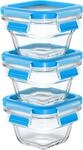 Emsa Frischhaltedose "N10507 Clip & Close Glas" 3 x 0,18L, gefrierfest, backofenfest,