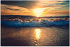 Wandbild ARTLAND "Sonnenuntergang am Meer" Bilder Gr. B/H: 90 cm x 60 cm,