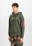 Hoodie ALPHA INDUSTRIES "Alpha Label Hoodie", Herren, Gr. XXL, gr&uuml;n (schwarz olive),