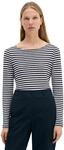 Langarmshirt MARC O'POLO, Damen, Gr. S, blau (marine, wei&szlig;, gestreift), Jersey,