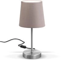 B.K.LICHT Tischleuchte, grau (taupe), 1, &Oslash; 10cm H: 30,8cm, Leuchten, LED
