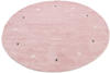 Wollteppich CARPETFINE "Gabbeh Uni" Teppiche Gr. Ø 150 cm, 15 mm, 1 St., rosa