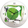 Wanduhr ARTLAND "Limette im Eiswürfel" Wanduhren Gr. T: 1,8 cm, Funkuhr, grün