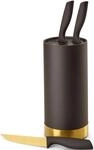 ECHTWERK Messerblock 4 Stk. Messer Set 4tlg mit Borsteneinsatz 11 cm x 22 cm, inkl. 3