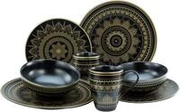 CreaTable Kombiservice "Mandala Gold" Service, goldene orientalische Motive, 8 Teile,