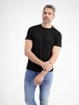 T-Shirt LERROS "Klassisches Rundhals T-Shirt", Herren, Gr. XL, schwarz, 100%